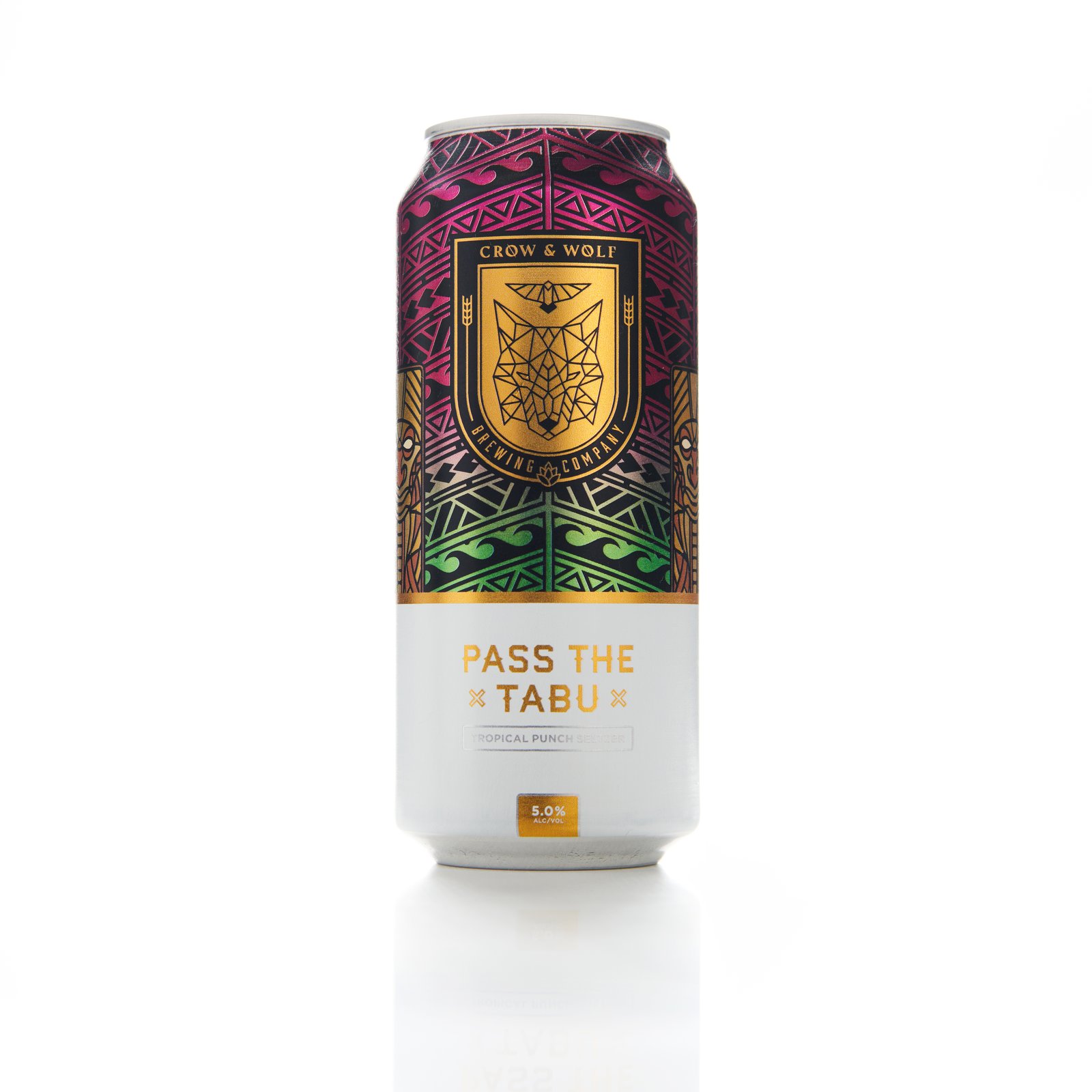 A can of Crow & Wolf Pass the Tabu on a white background