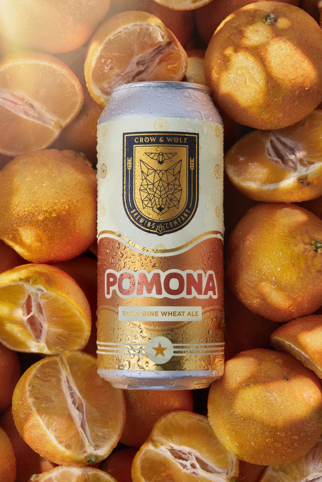 A can of Crow & Wolf Pomona on a white background
