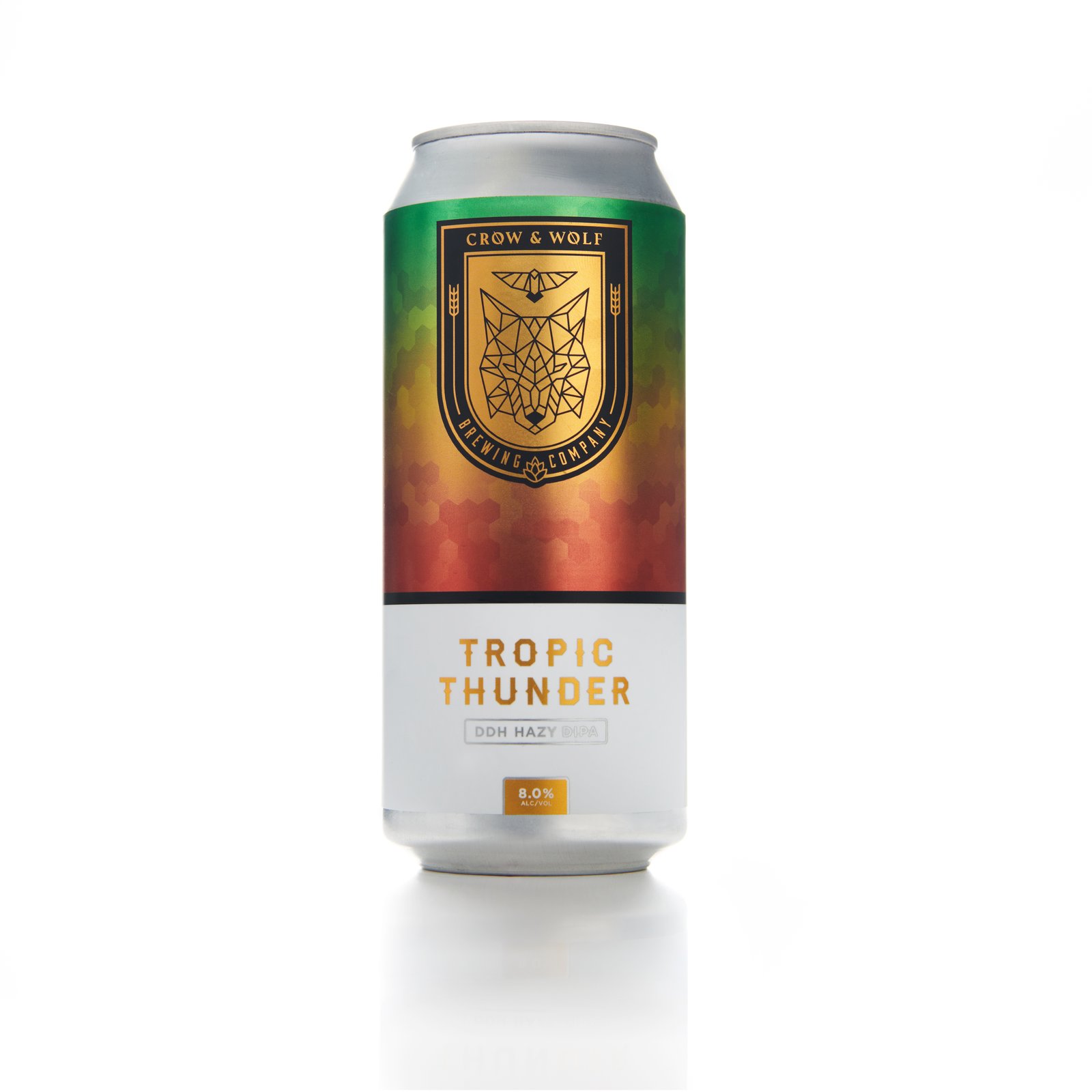 A can of Crow & Wolf Tropic Thunder on a white background