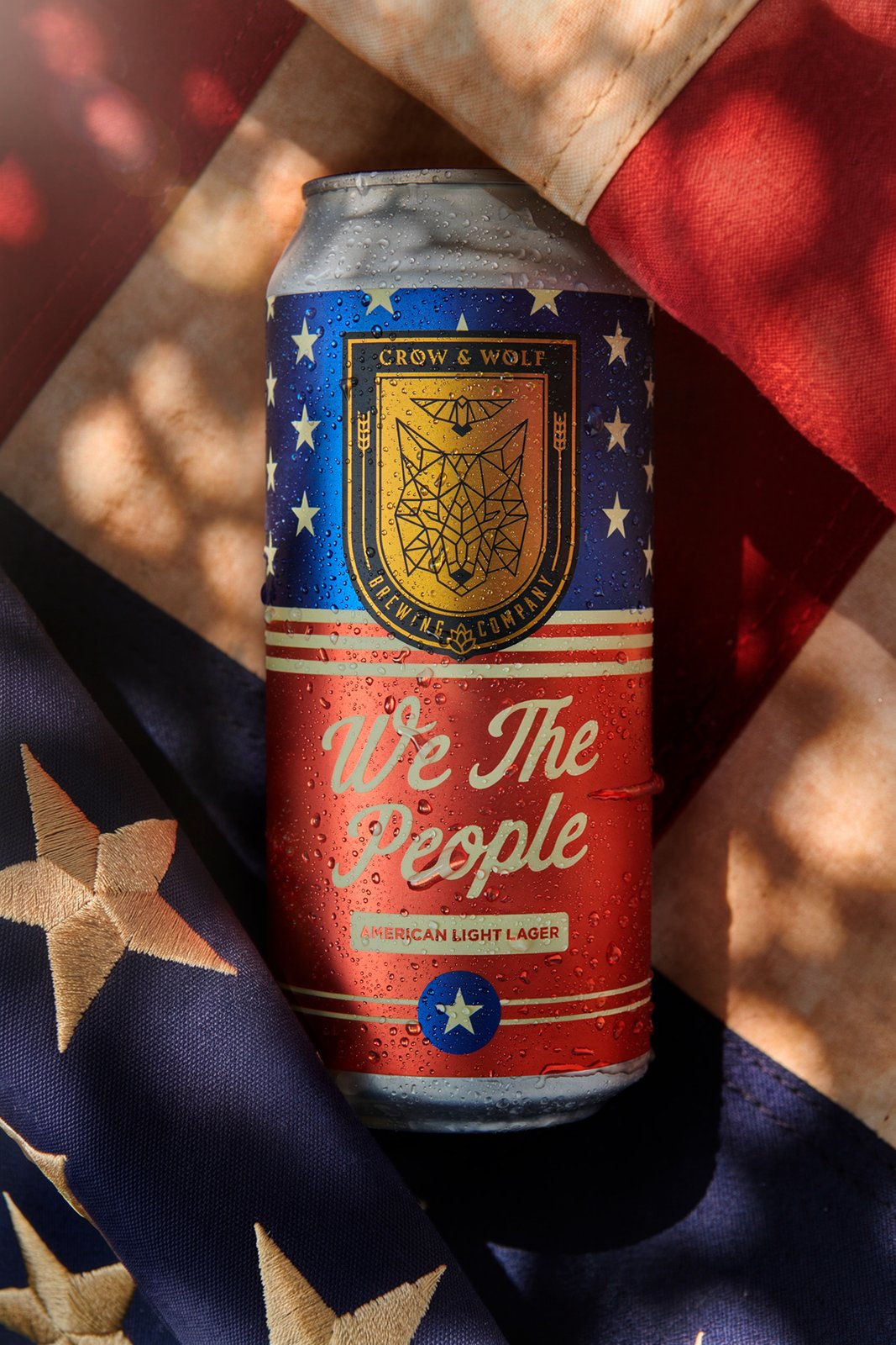 A can of Crow & Wolf We The People on a white background