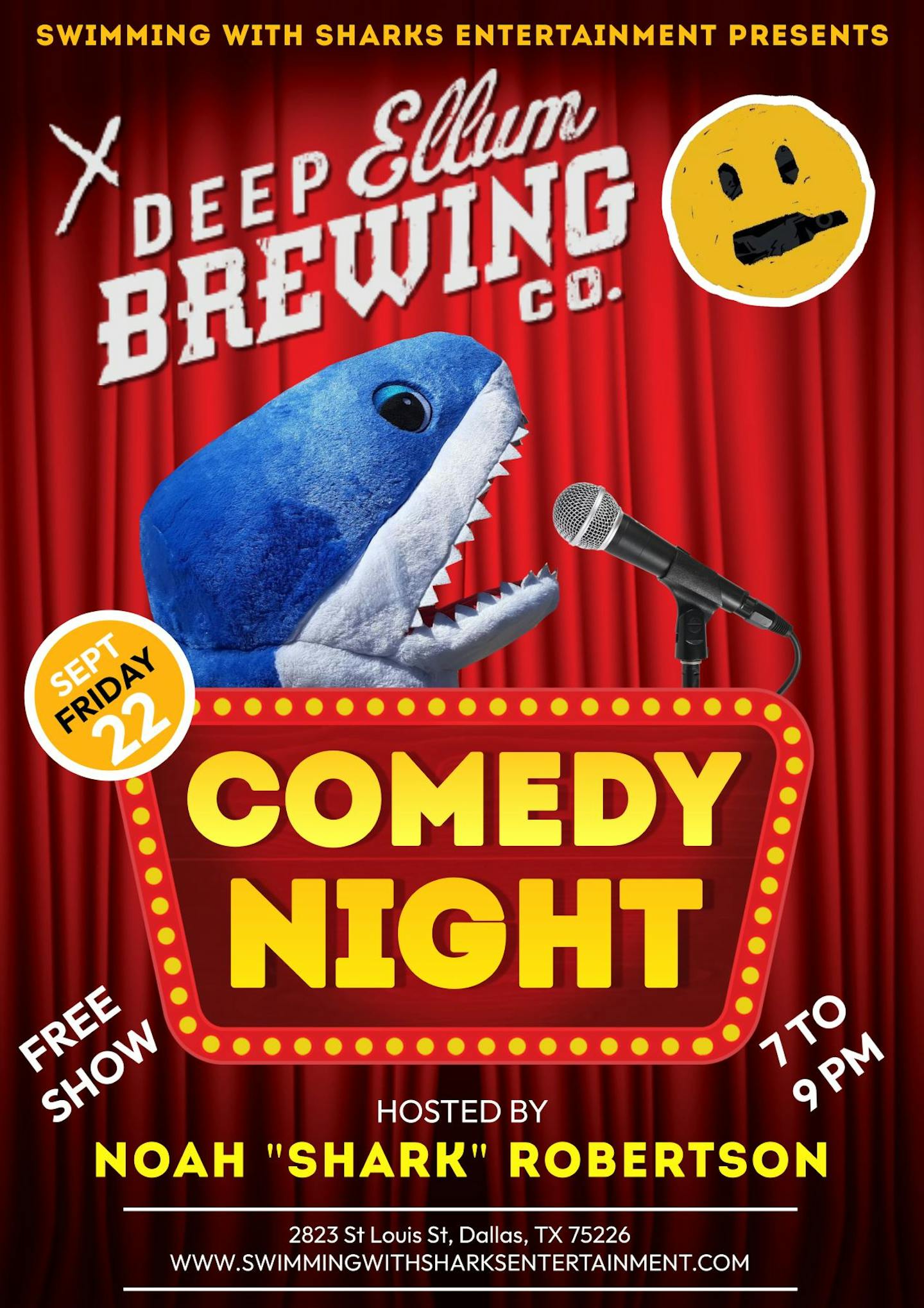 Comedy Night Flyer Podcast Talk Show new