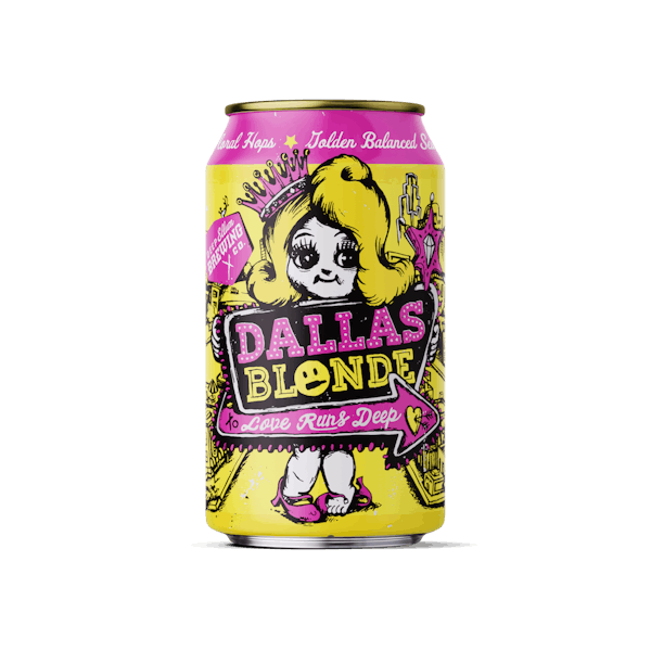 Beer can, the beer Dallas Blonde 