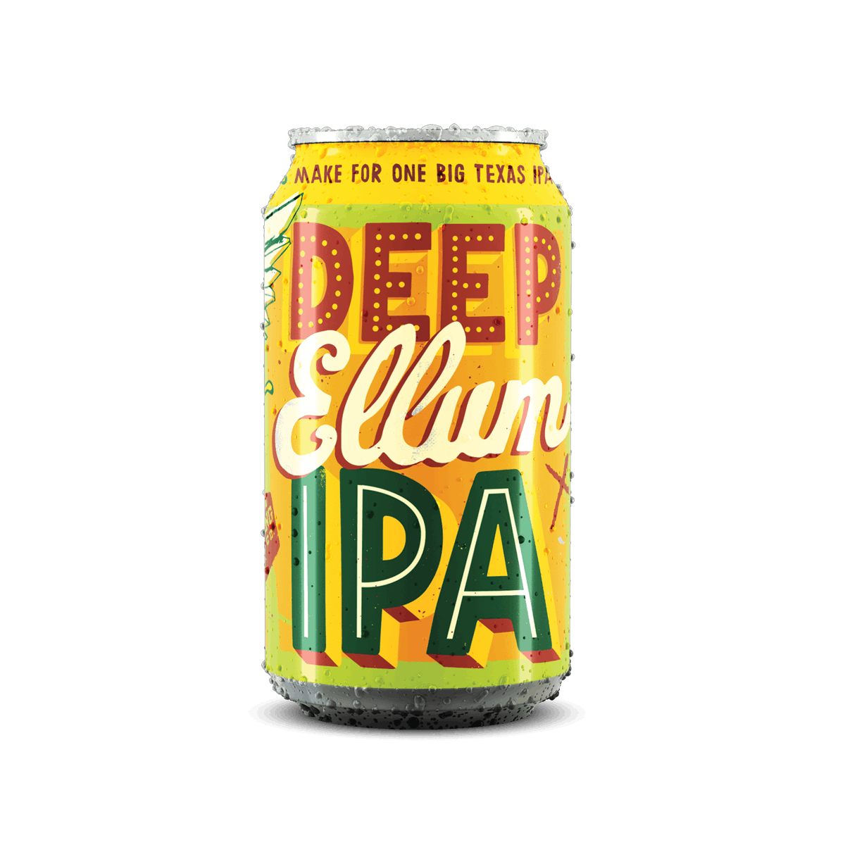 Deep Ellum EASY PEASY IPA Craft Beer Can Shaped Glass - Dallas