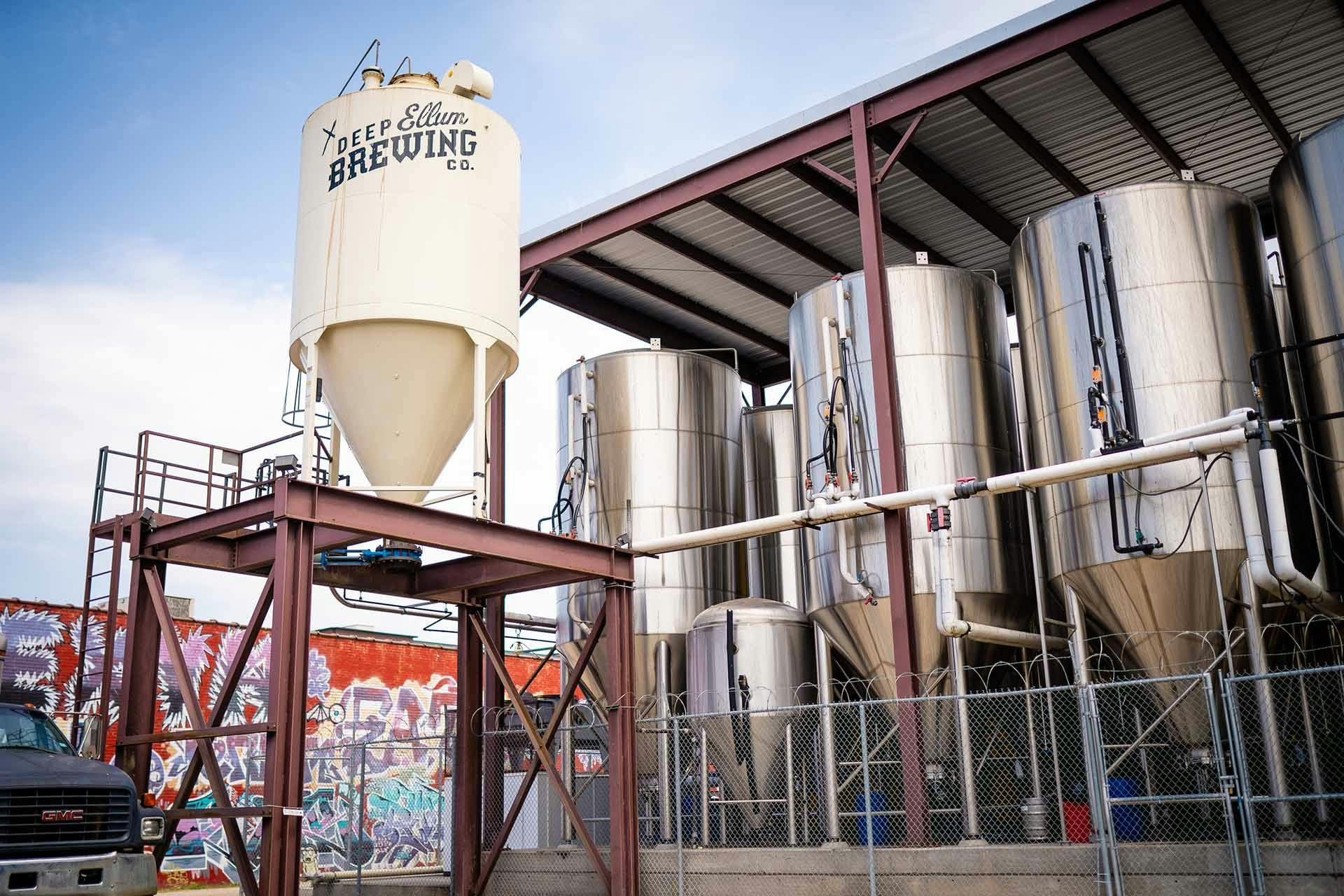 Deep Ellum brewery factory outside view 