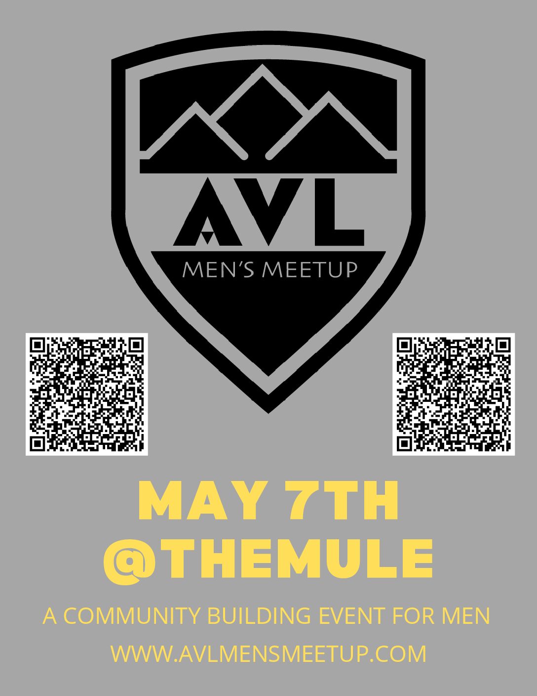 AVL MENS MEETUP (May Event Flyer)