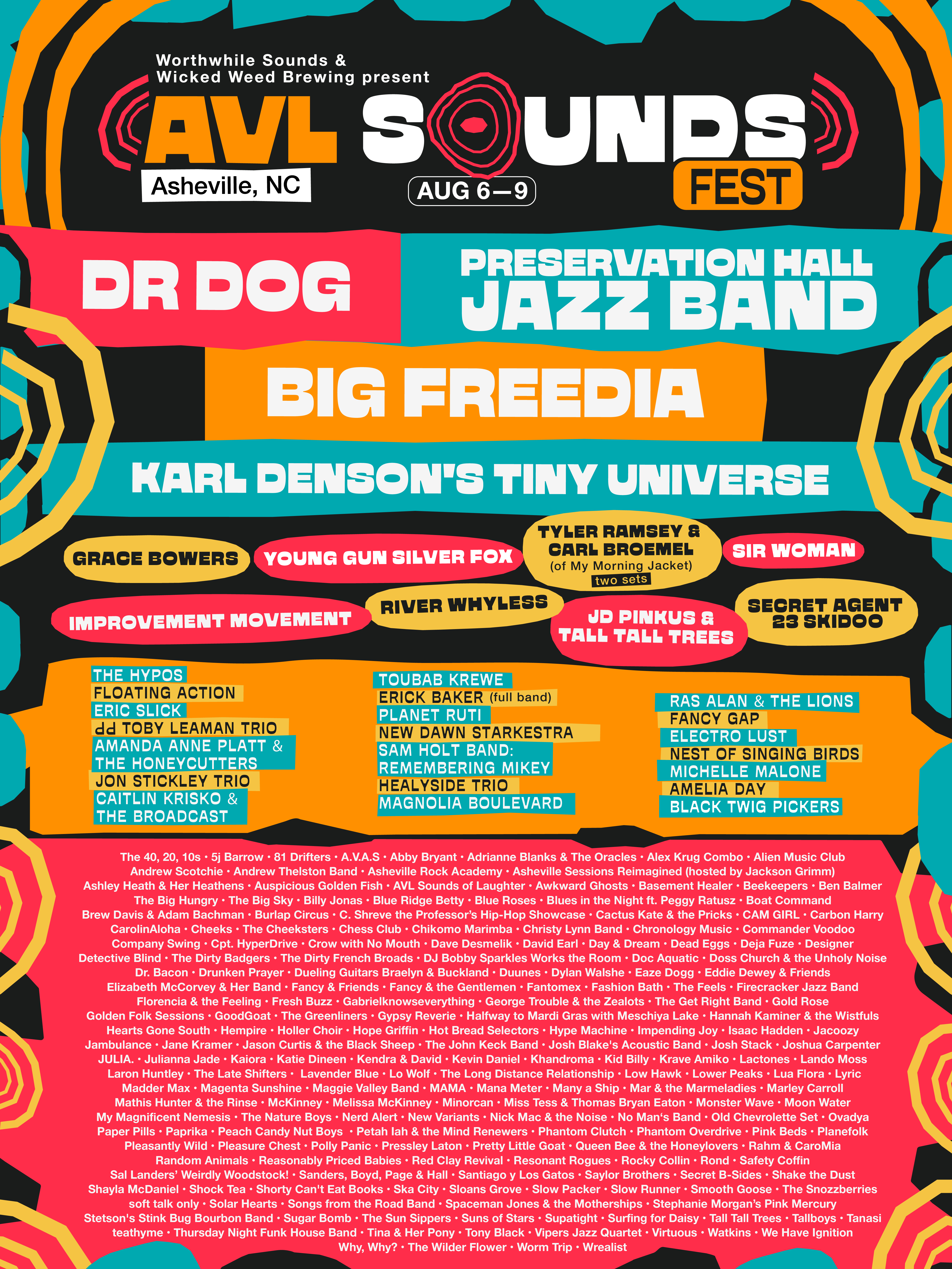 AVL SOUNDS FEST FULL LINEUP GRAPHIC