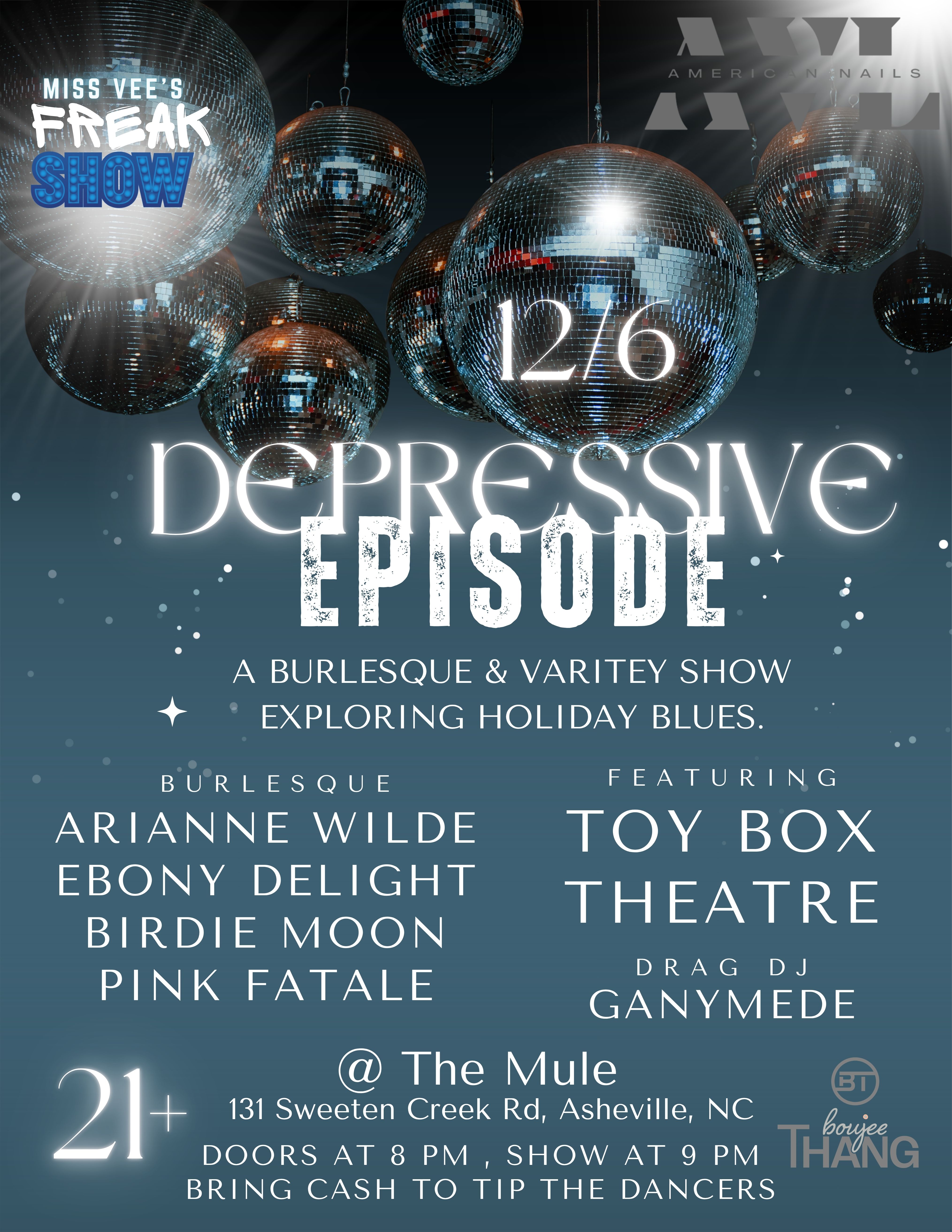 Blue And Silver Neon Disco Night Party Flyer