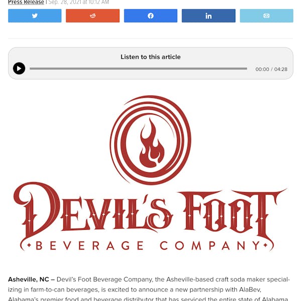 Devil’s Foot Announces AlaBev Partnership