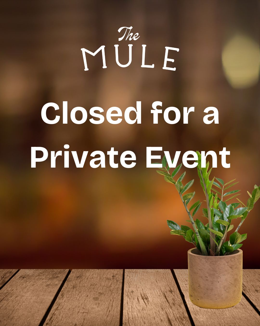 Closed for a Private Event