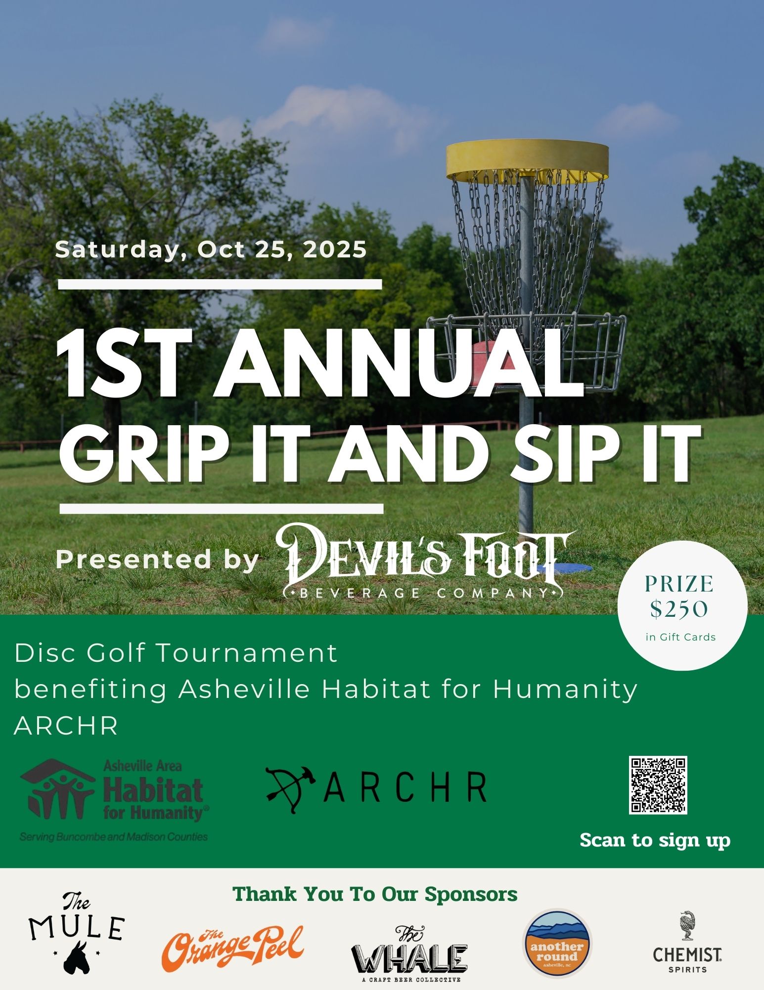 Green and White Simple Golf Tournament Flyer