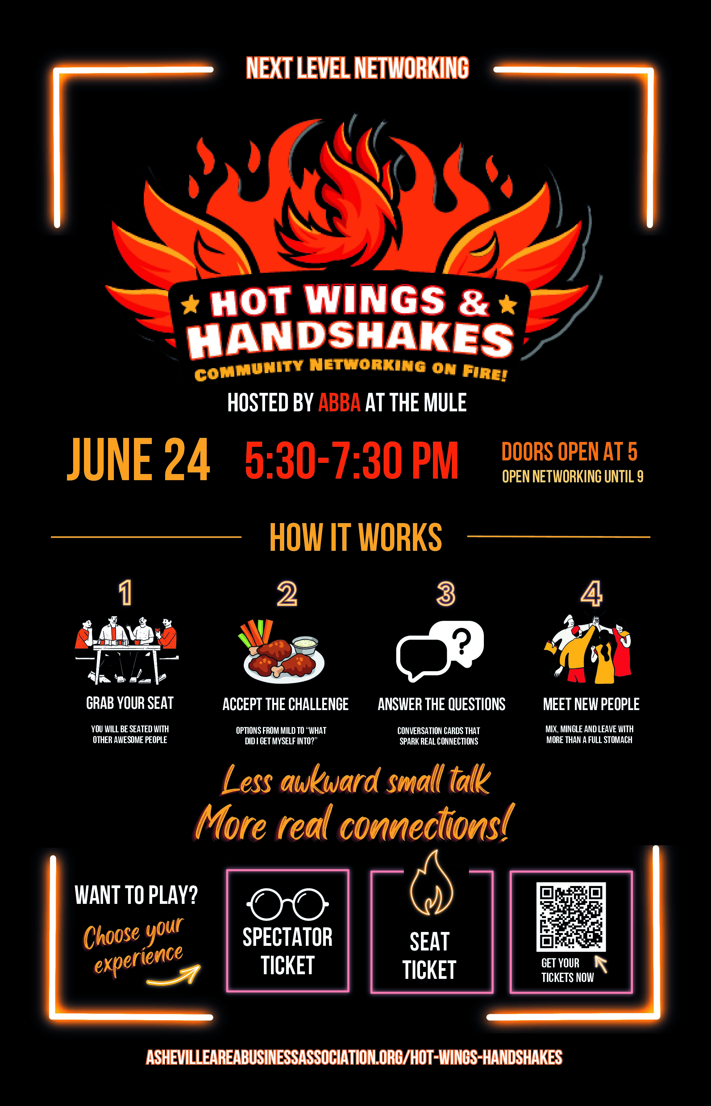 Hot Wings Handshakes POSTER 1828