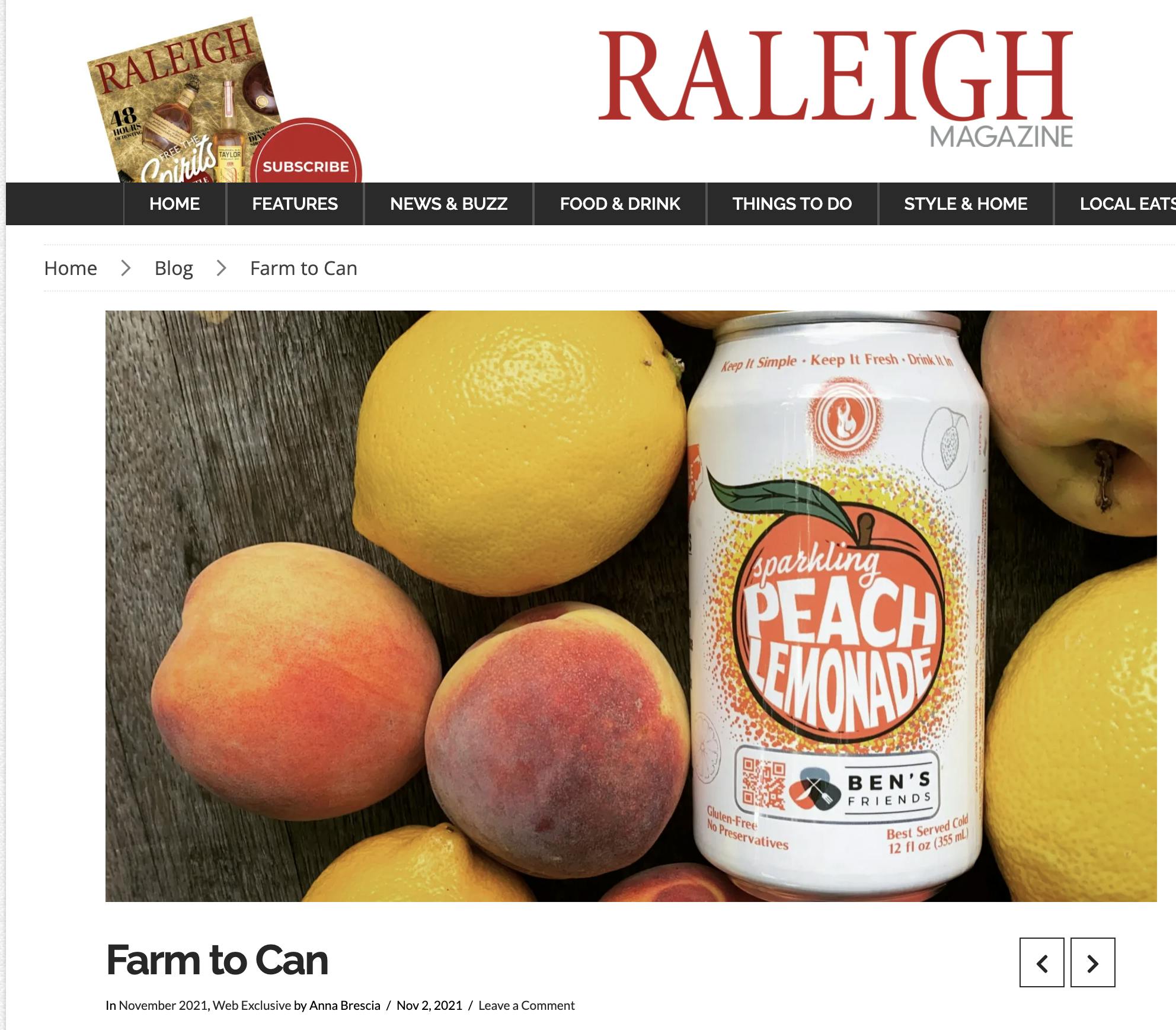 screenshot of raleigh magazine