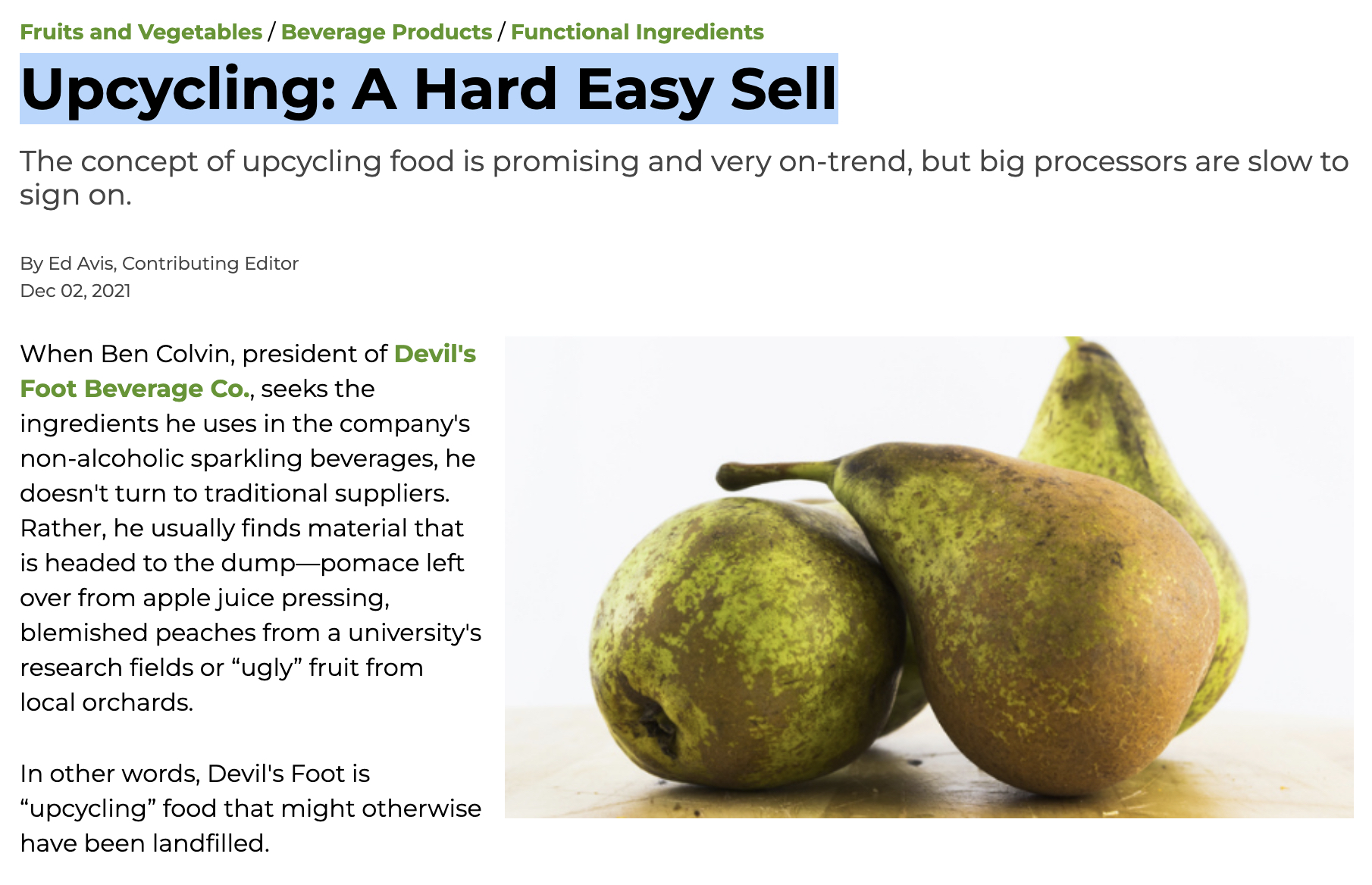 Upcycling: A Hard Easy Sell