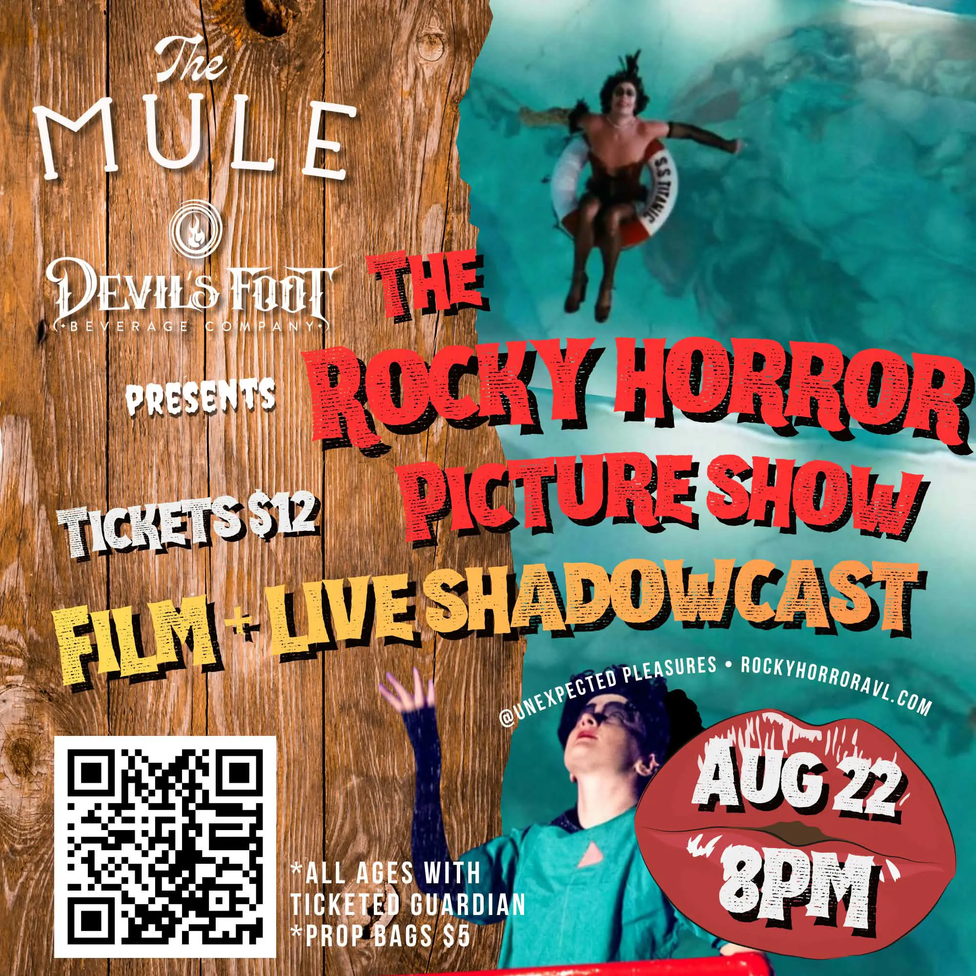 Poster for The Rocky Horror Picture Show w/Live Shadowcast