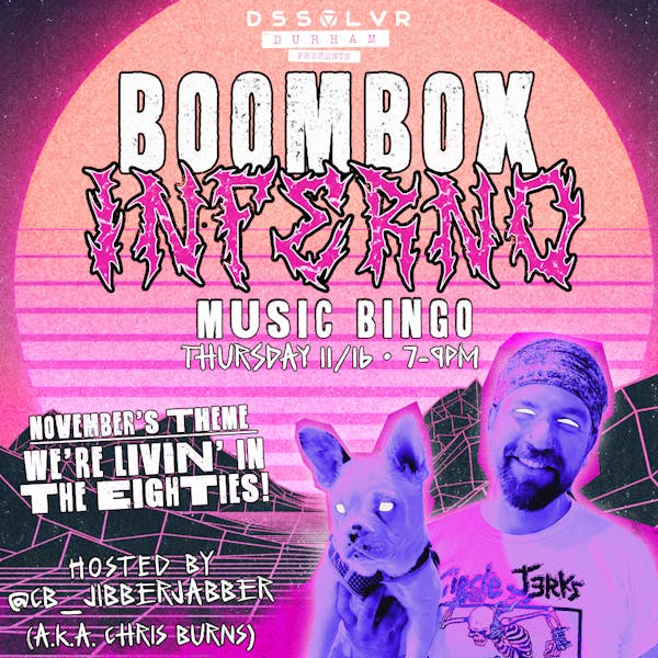 Boombox Inferno Music Bingo – Durham
