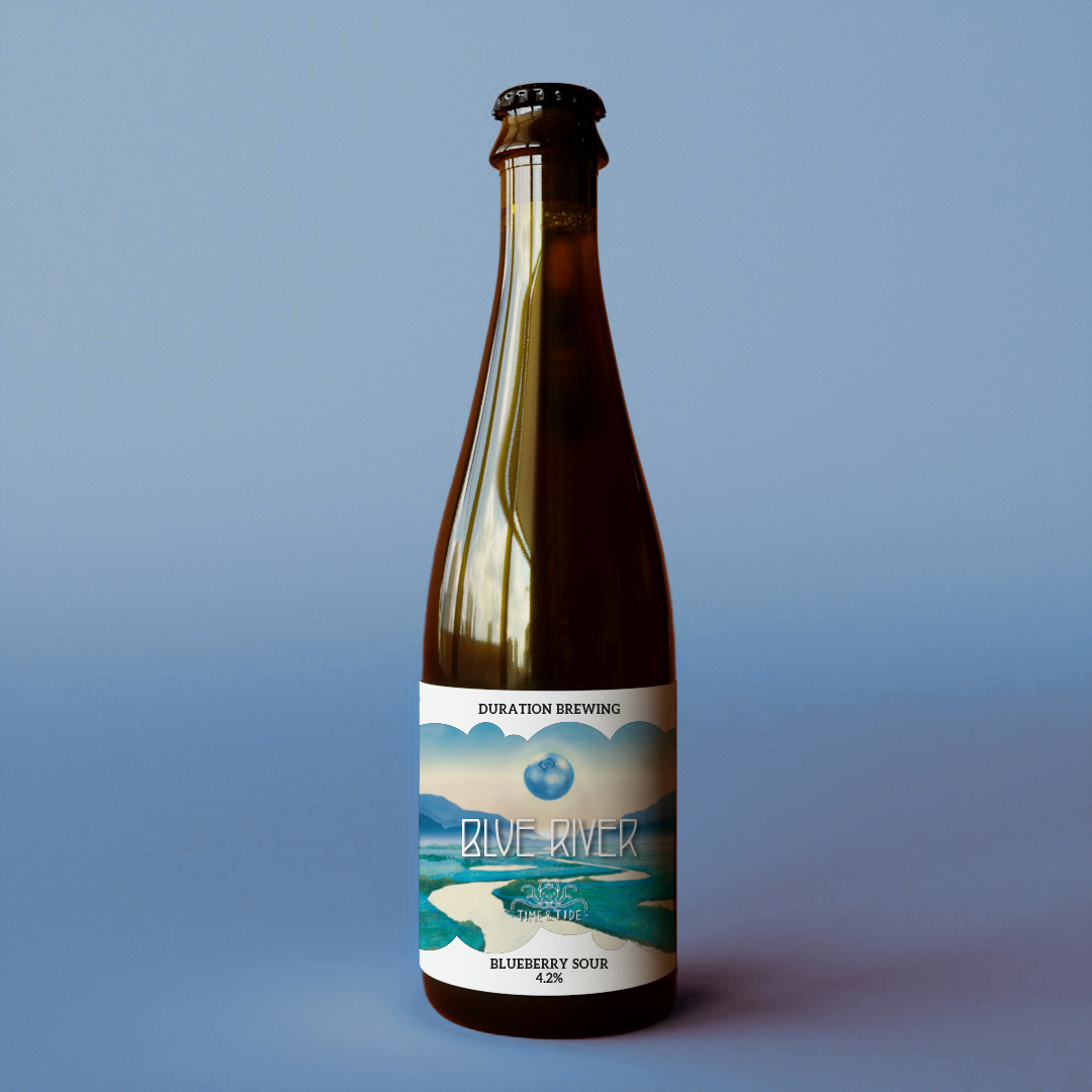 Coloured Blue River Single Bottle