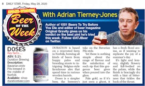 Daily Star - Beer of the Week with Adrian Tierney-Jones - Duration Doses Pilsner