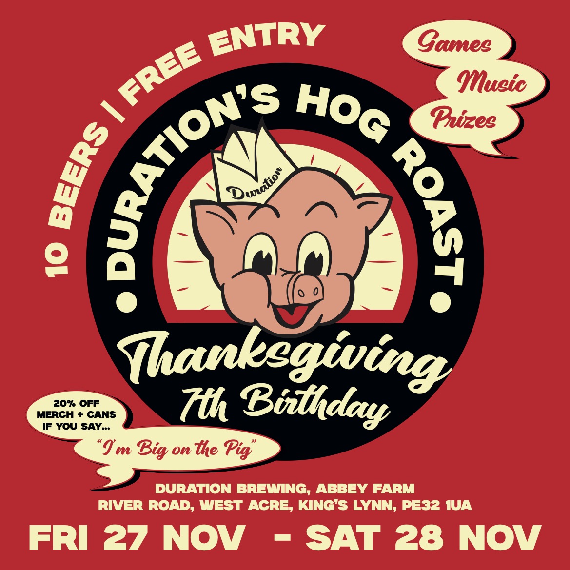 Thanksgiving Party – Duration is 7!