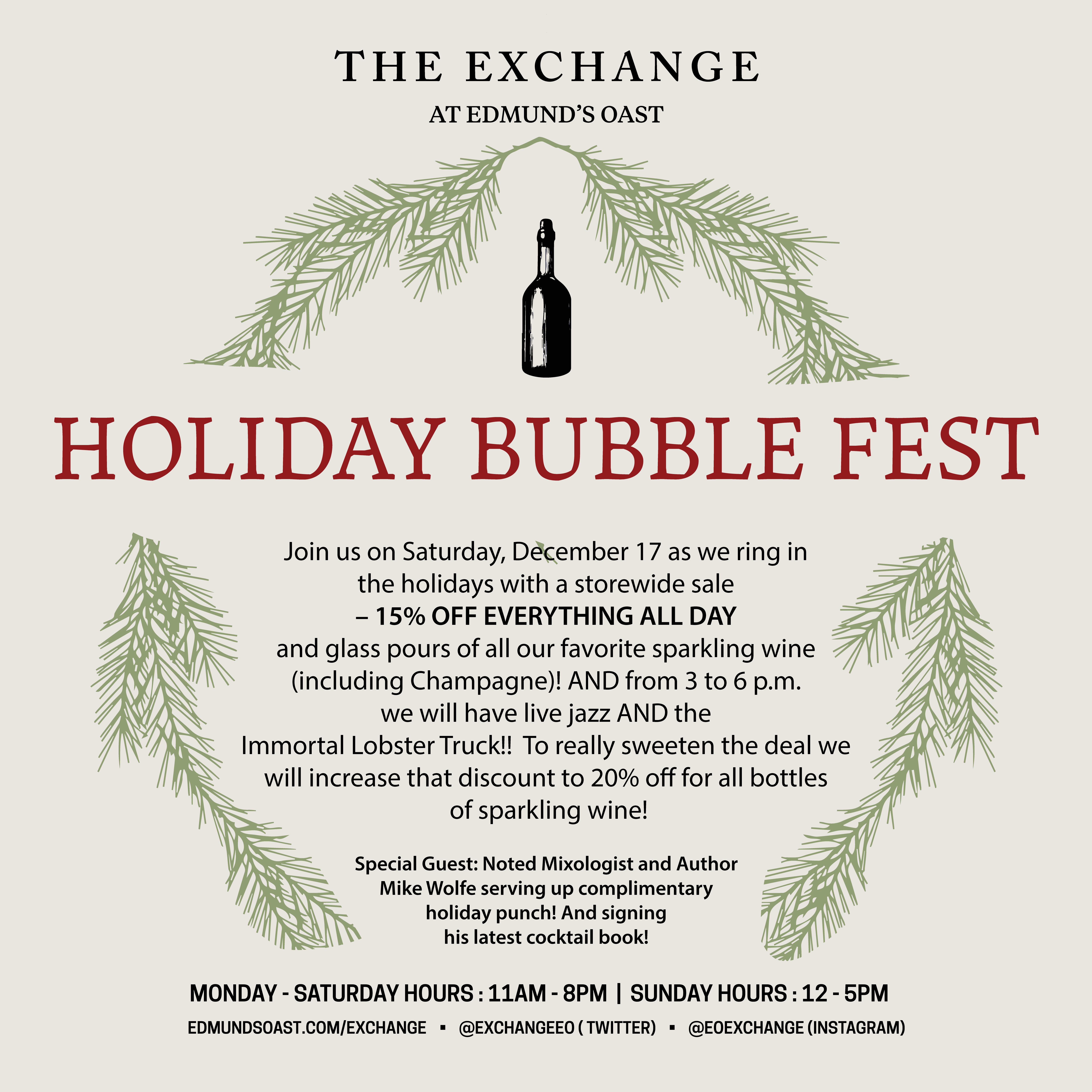 EOX Holiday Bubble Fest!