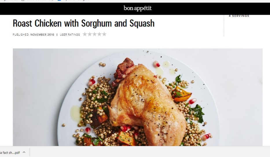 Roast Chicken with Sorghum and Squash