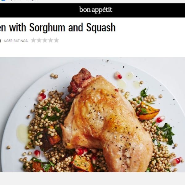 Roast Chicken with Sorghum and Squash
