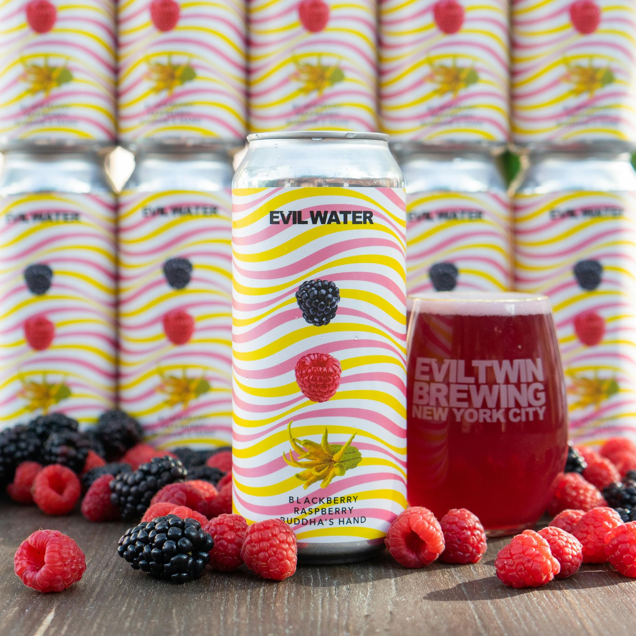 EVIL WATER - BLACKBERRY, RASPBERRY, BUDDHA’S HAND | Evil Twin Brewing NYC