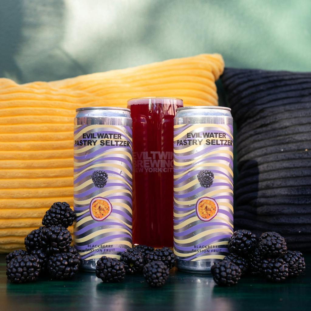 EVIL WATER PASTRY SELTZER – BLACKBERRY, PASSION FRUIT