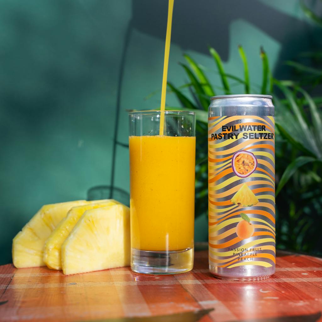 EVIL WATER PASTRY SELTZER – PASSION FRUIT, PINEAPPLE
