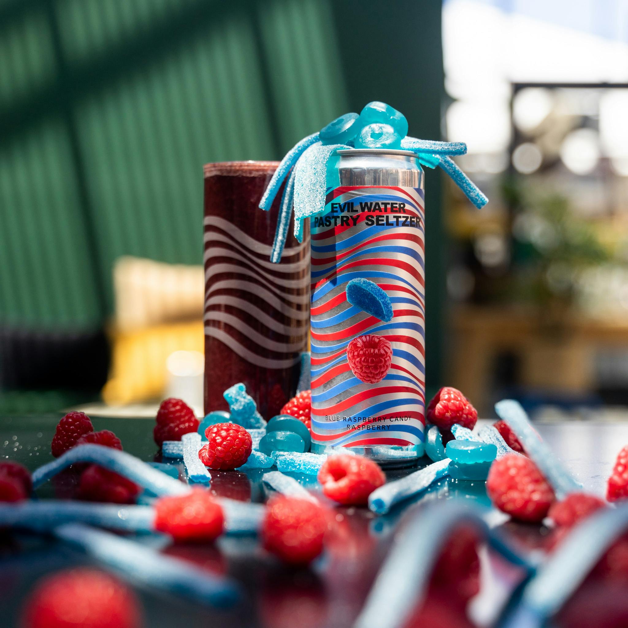 EVIL WATER PASTRY SELTZER - BLUE RASPBERRY CANDY, RASPBERRY | Evil Twin ...