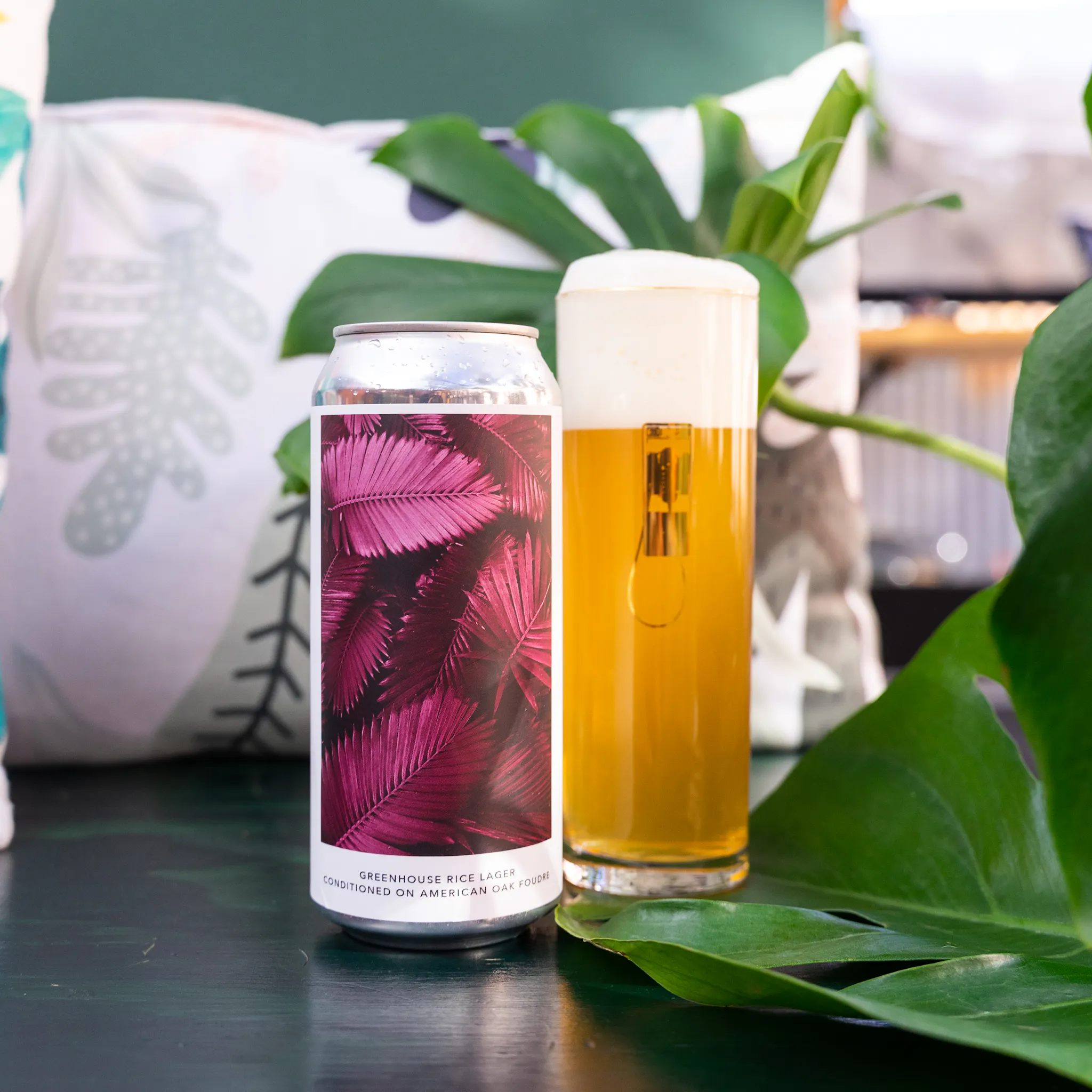 GREENHOUSE RICE LAGER CONDITIONED ON AMERICAN OAK FOUDRE | Evil Twin ...