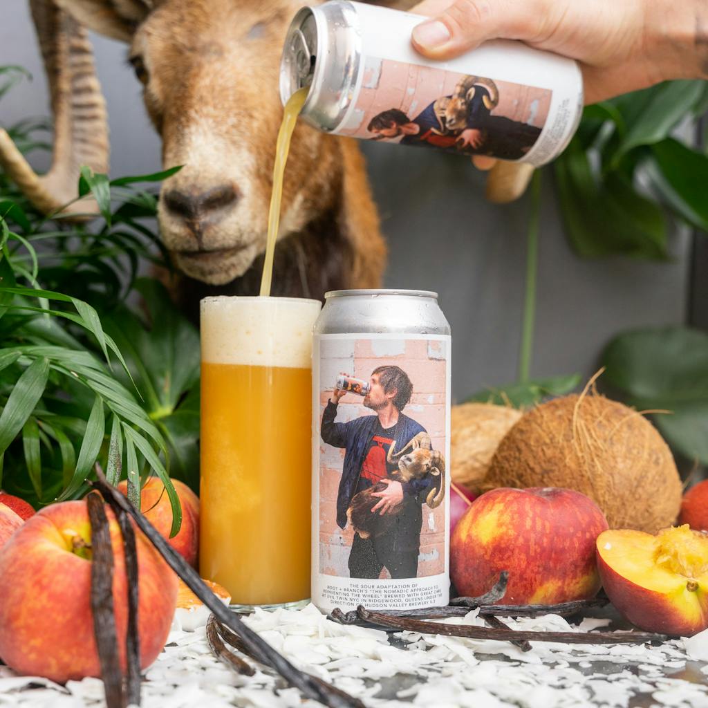 THE SOUR ADAPTATION OF ROOT + BRANCH’S “THE NOMADIC APPROACH TO REINVENTING THE WHEEL” BREWED WITH GREAT CARE AT EVIL TWIN NYC IN RIDGEWOOD QUEENS UNDER THE DIRECTION OF HUDSON VALLEY BREWERY V.3
