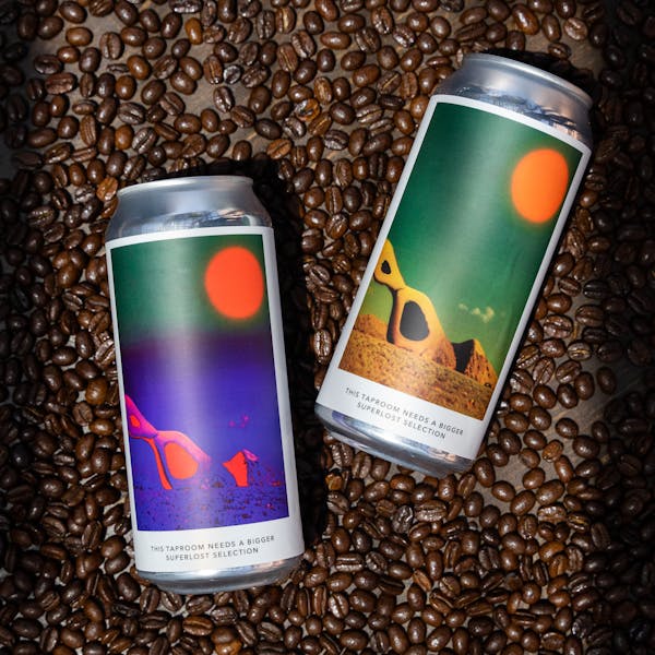 beer cans in coffee beans