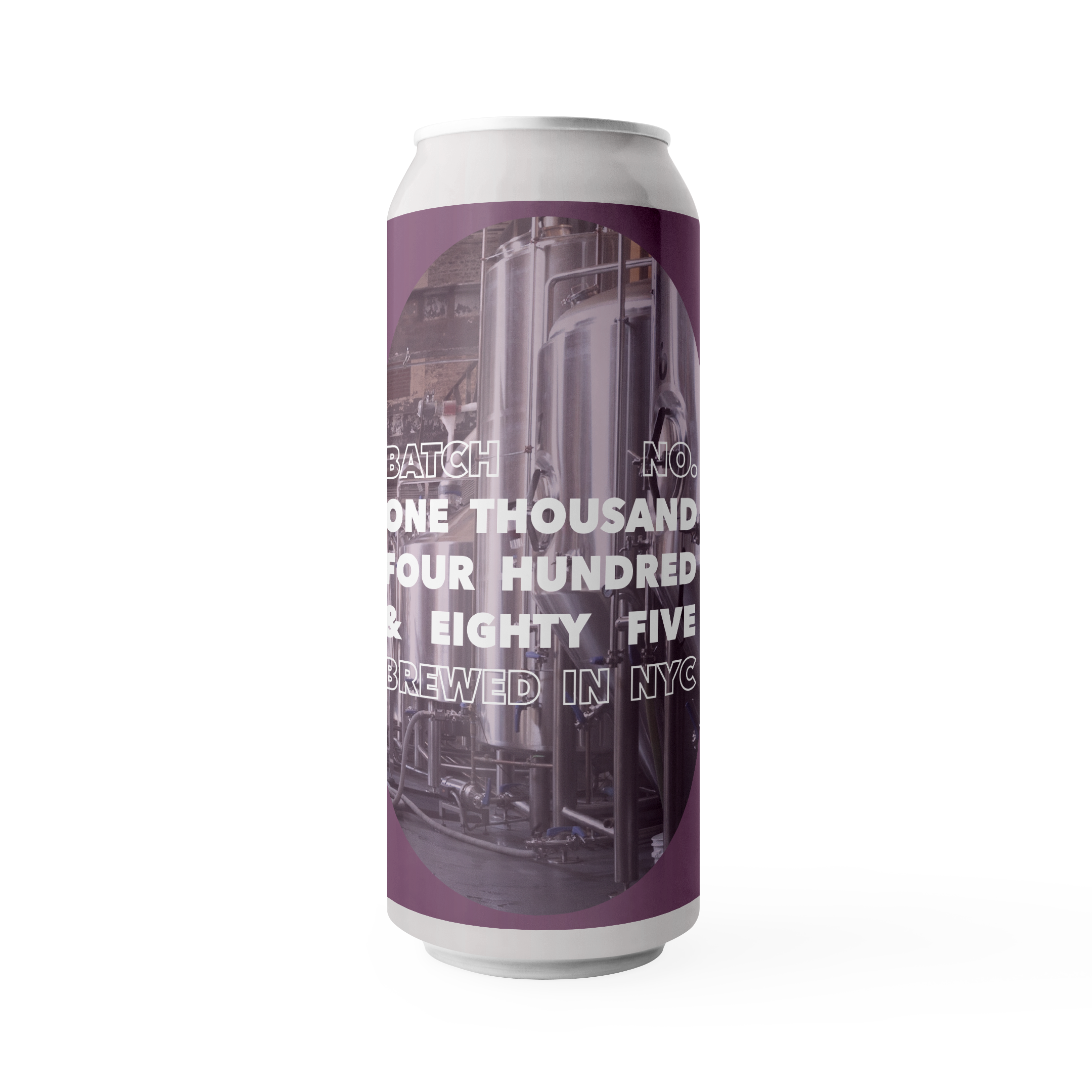 BATCH NUMBER ONE THOUSAND FOUR HUNDRED & EIGHTY FIVE BREWED IN NYC