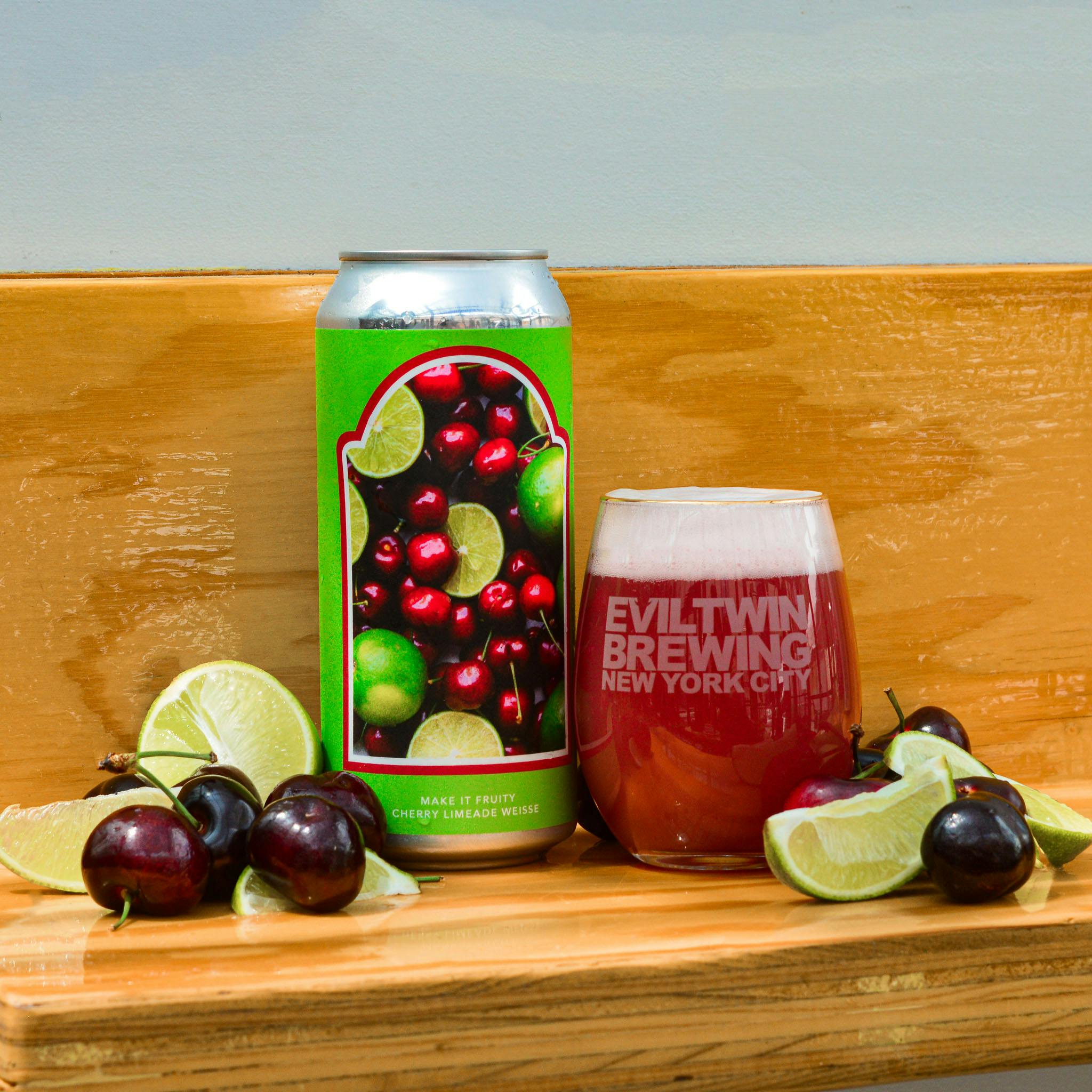 MAKE IT FRUITY CHERRY LIMEADE WEISSE Evil Twin Brewing NYC