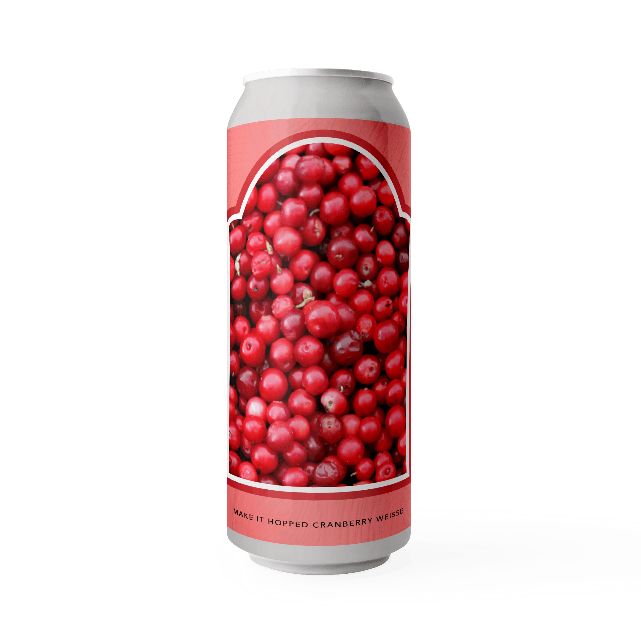 mockup of cranberry Berliner Weisse can