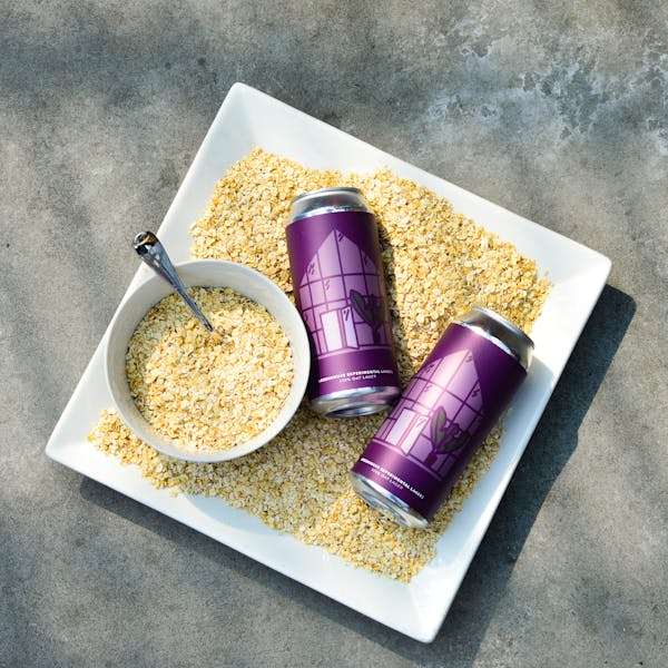 oats and beer cans in oats