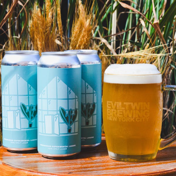 spelt lager with wheat on wood