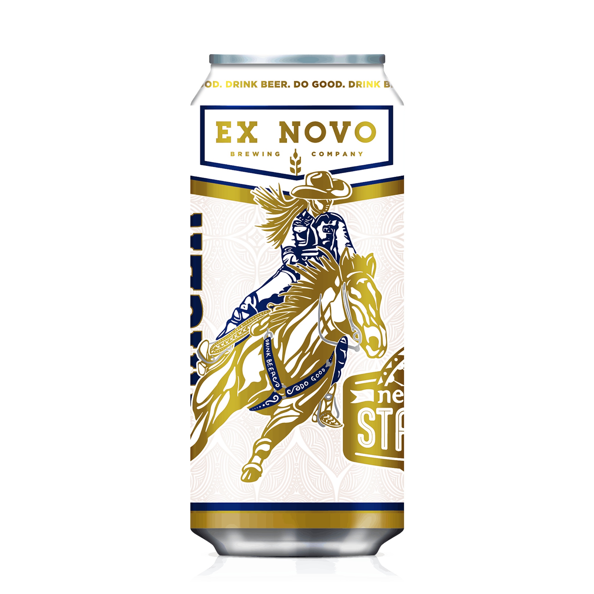 BR_White_Pattern_FRONT Barrel Racer Blonde Ale Can