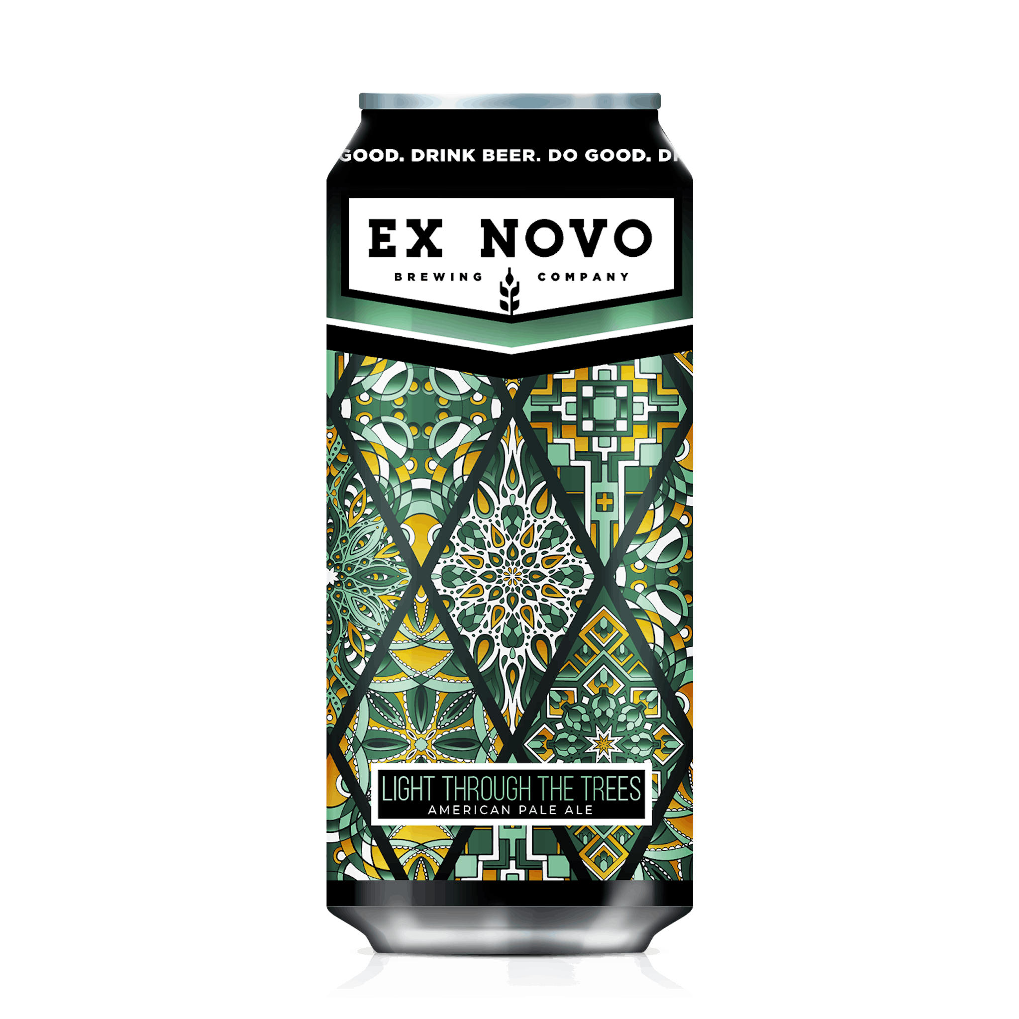LightThroughTheTrees Ex Novo Brewing beer can with Pattern