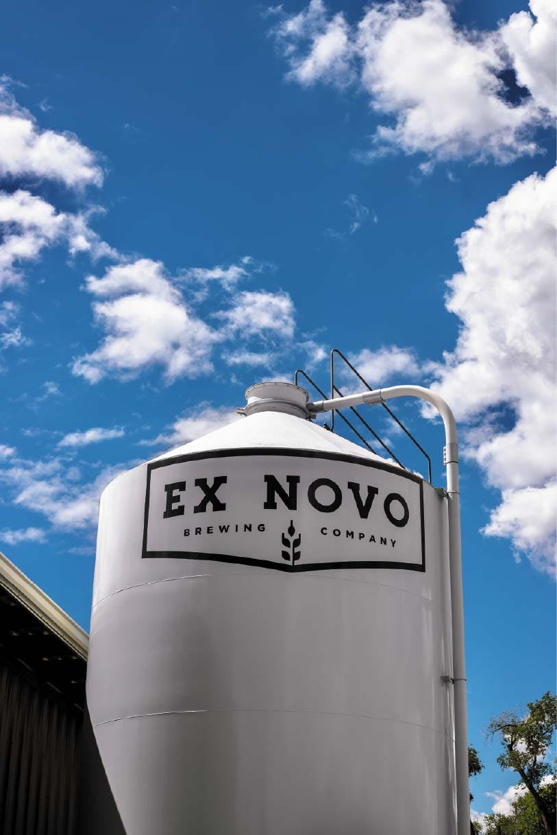 Ex novo silo on a clear sunny day