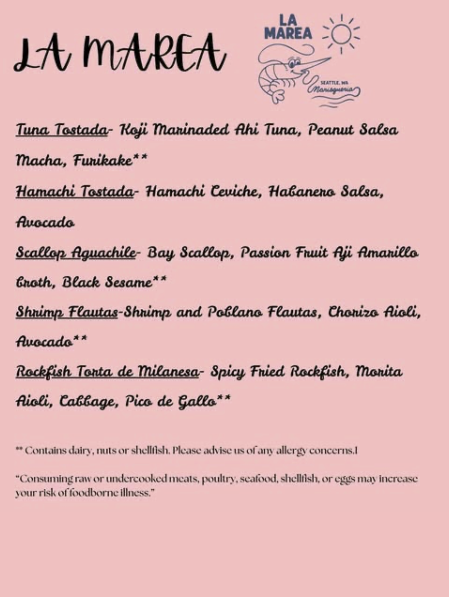 LaMareaMenu