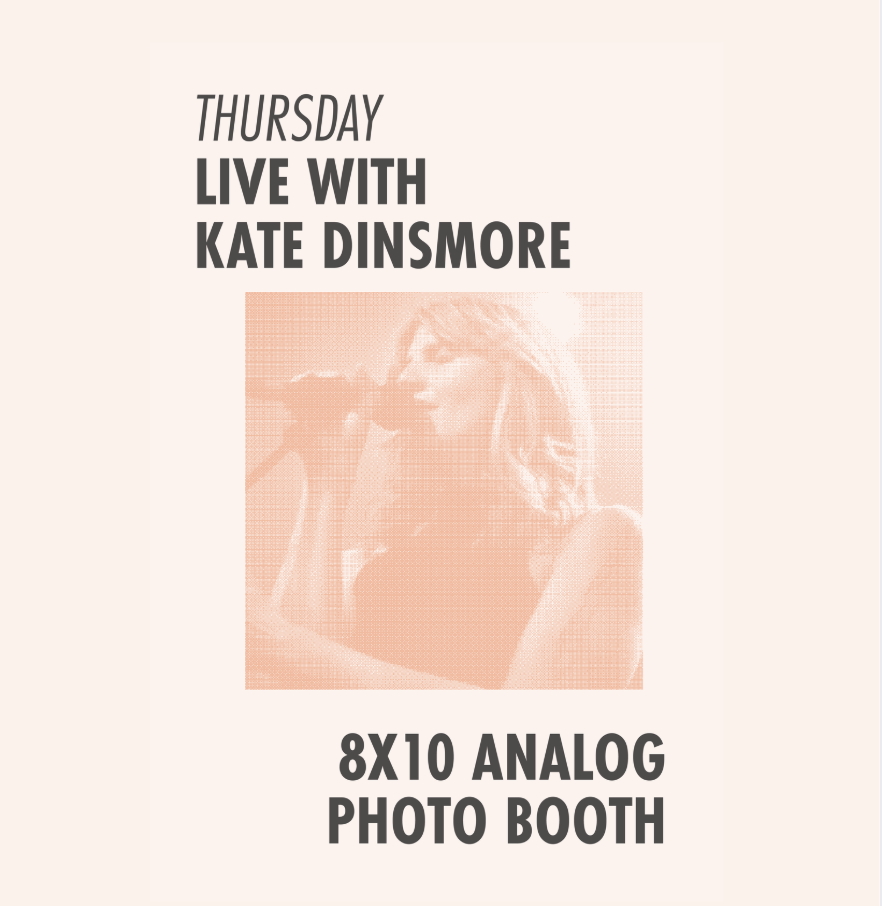 6th Anniversary – Live music with Kate Dinsmore & Dark Room Photo Booth