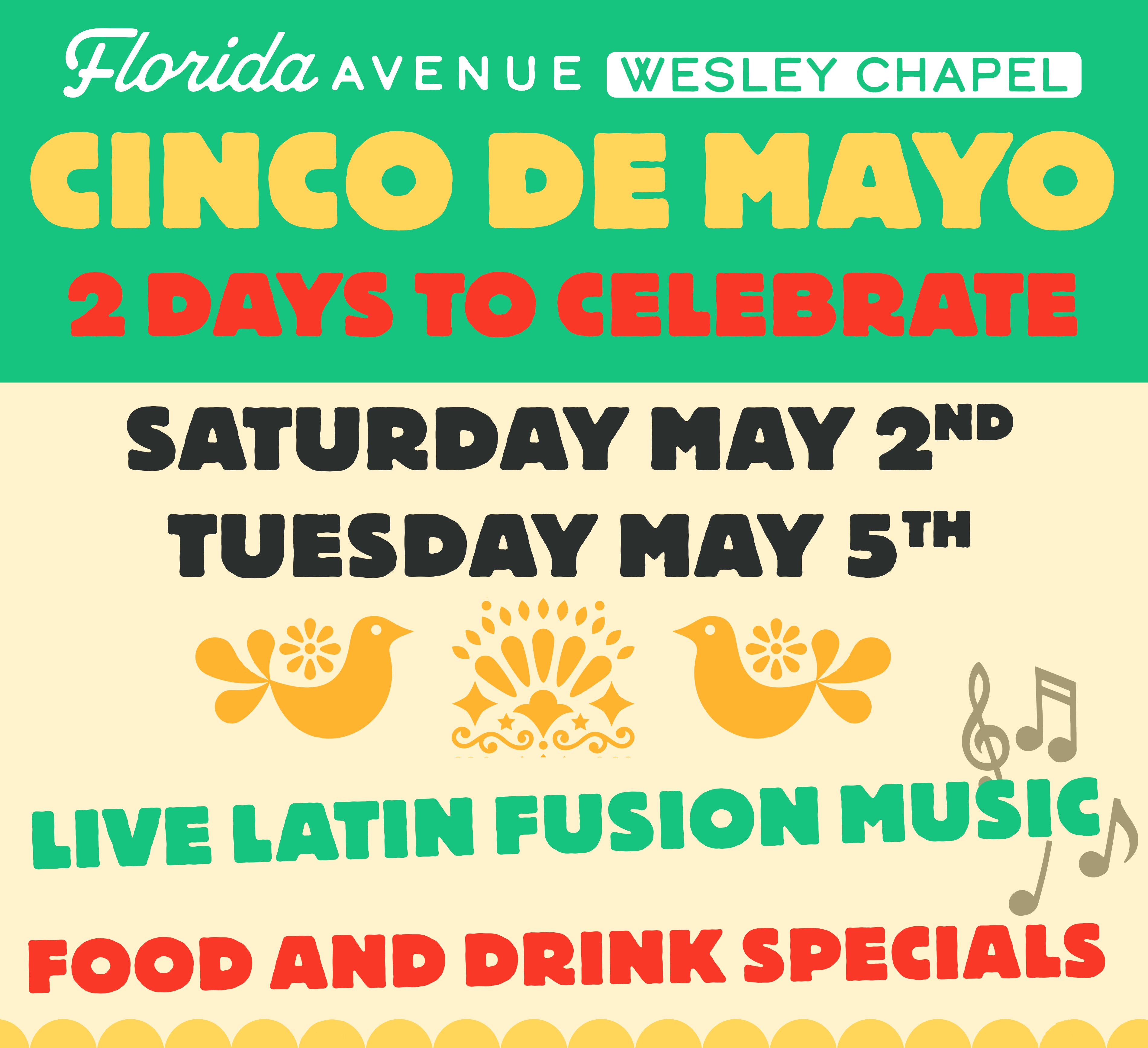Cinco de Mayo Specials & Live Music!