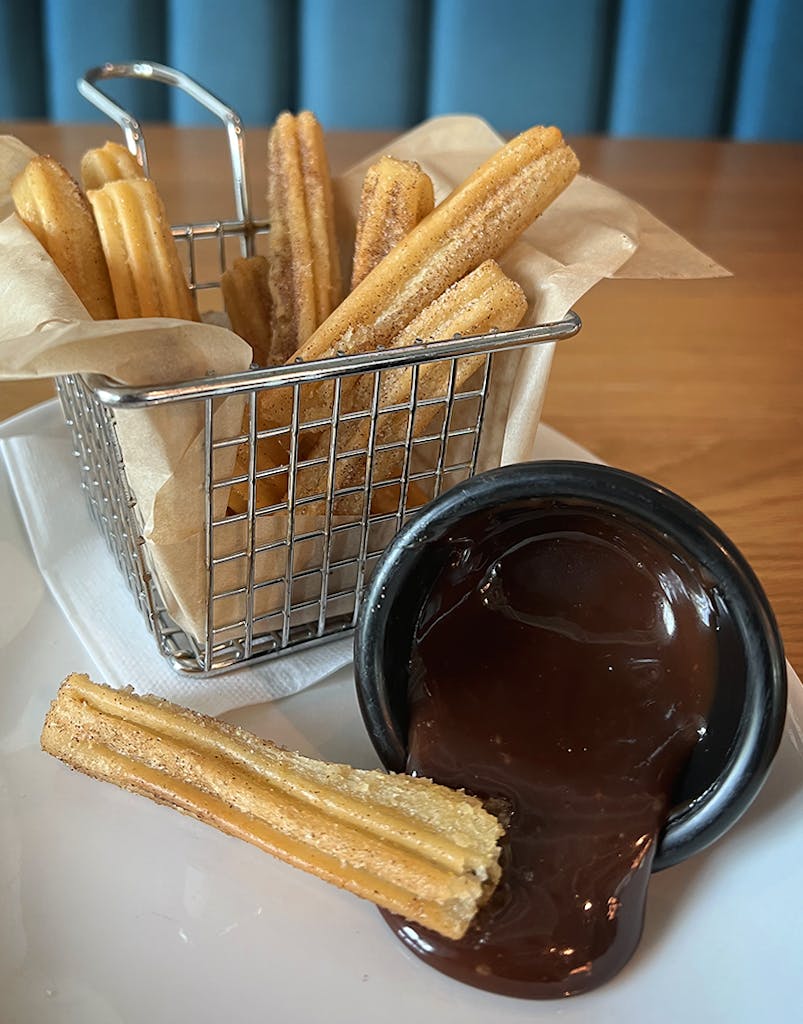 Churros with Caramel Nutella Sauce