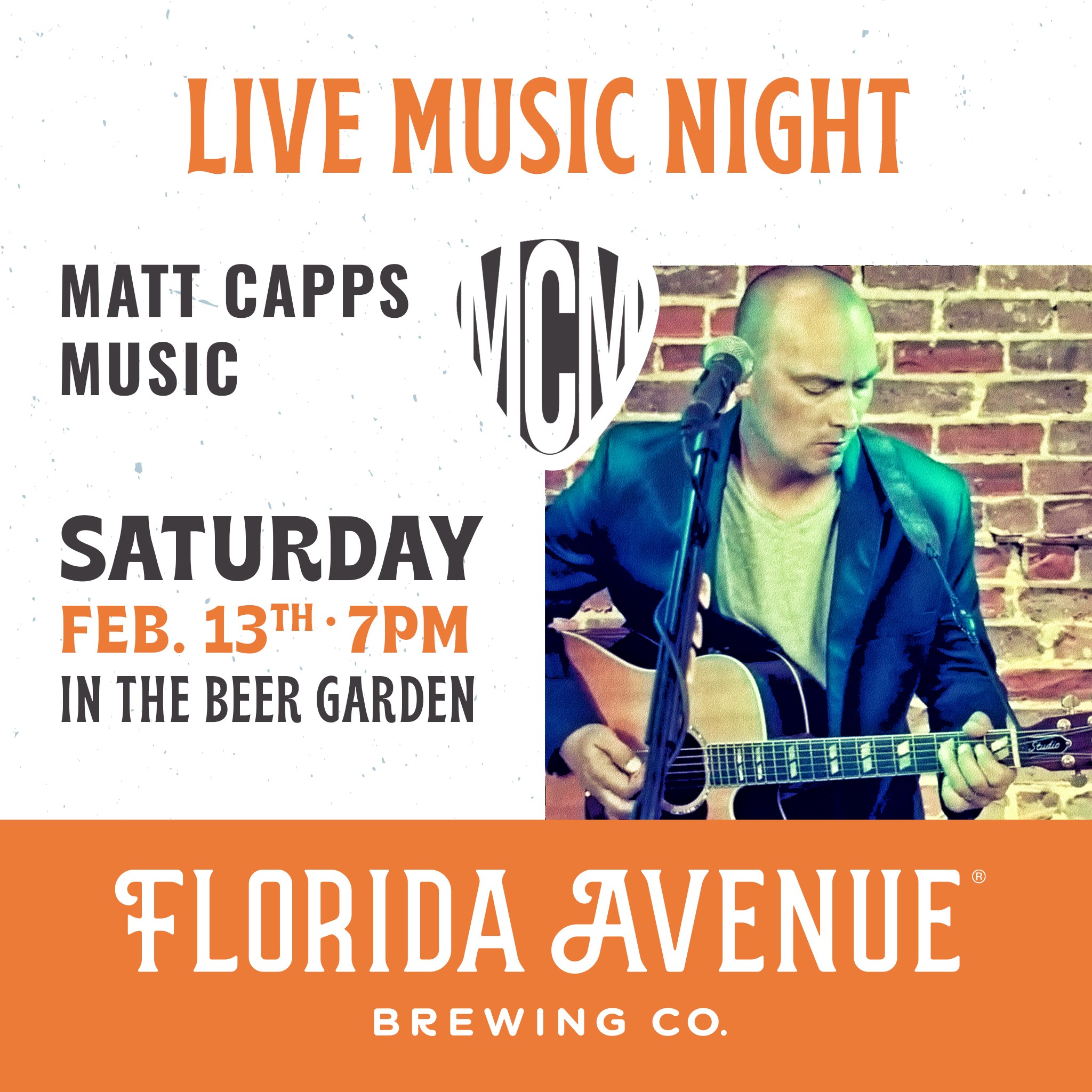Live Music @ Florida Ave Beer Garden- Matt Capps