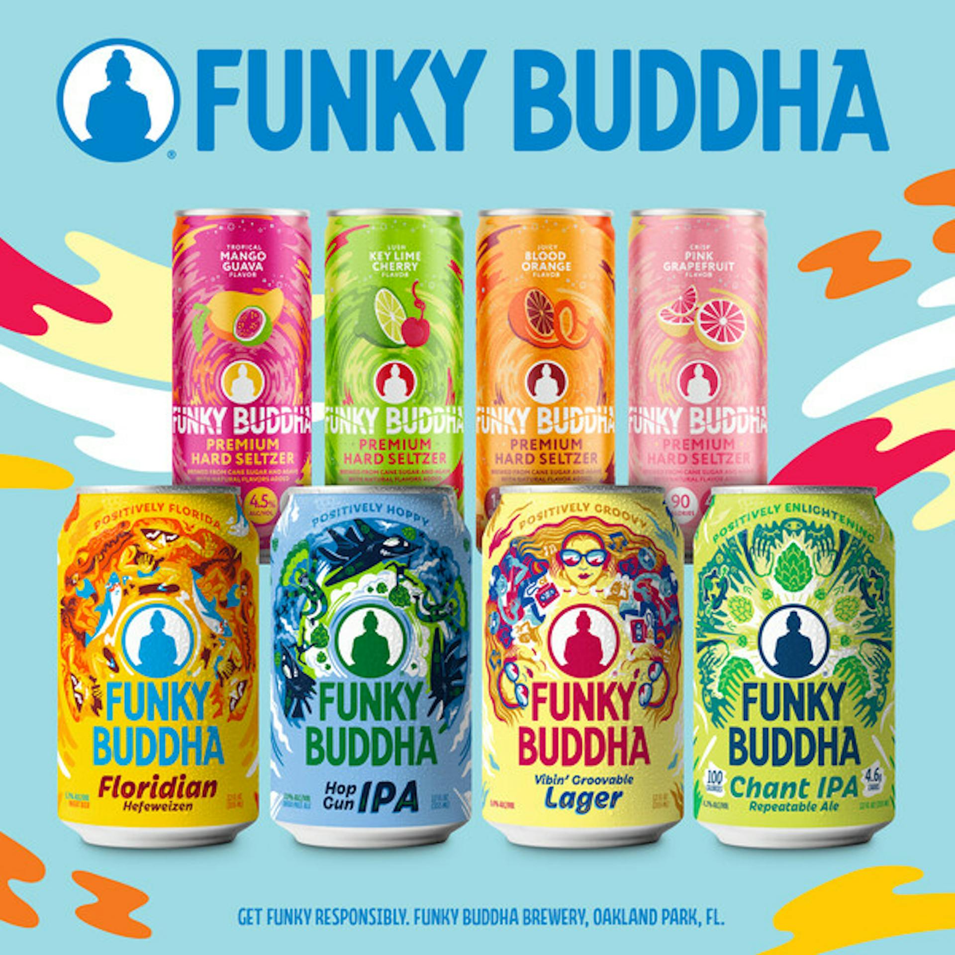 Funky Buddha Year round beers and seltzers