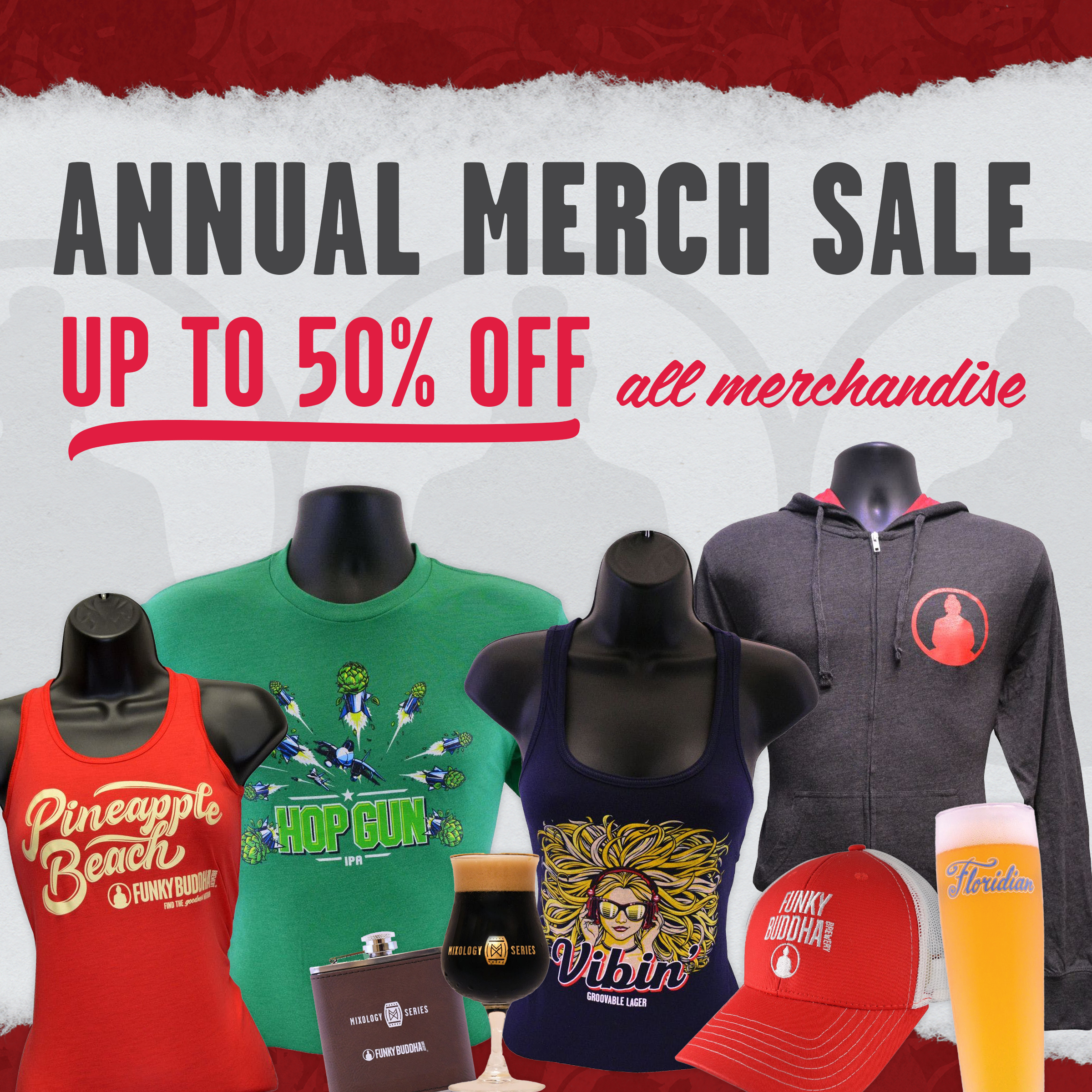 Funky Buddha Annual Merch Sale