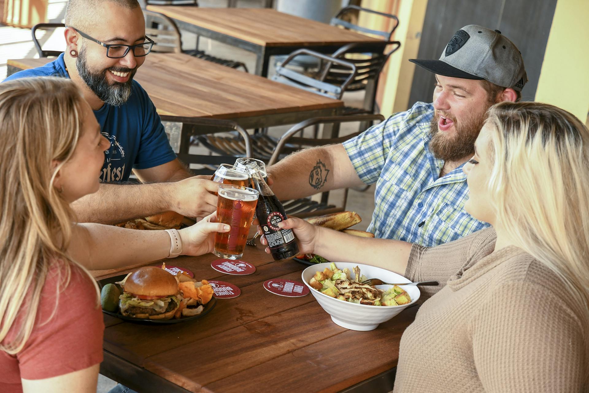 Funky Buddha customers drinking beer in taproom