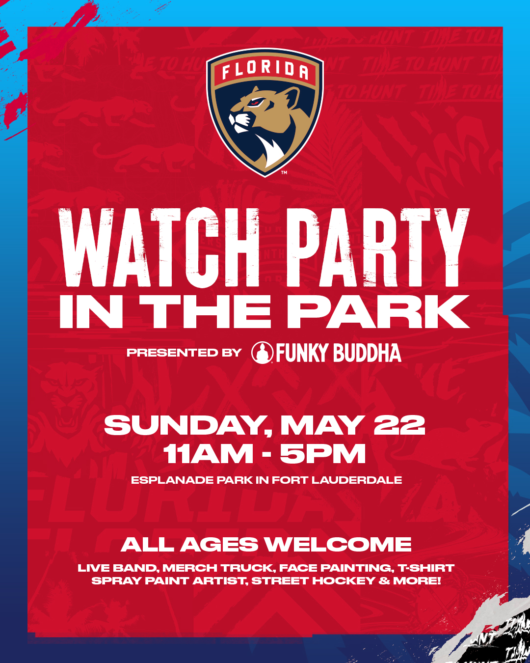Florida Panthers Watch Party in the Park Funky Buddha