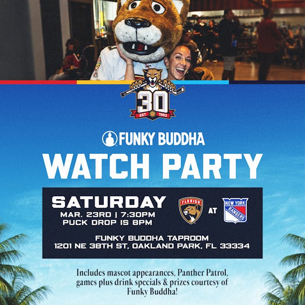 Florida Panthers Watch Party & Gloves Off IPA Can Release